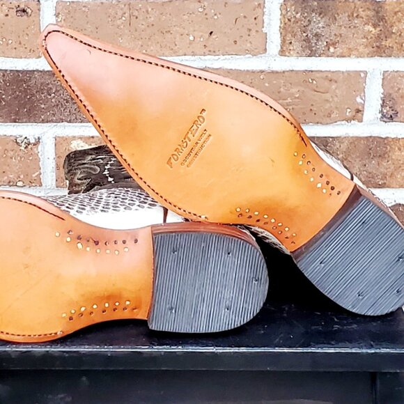 (SOLD on EBay) FORASTERO Men's Leather, Python Skin, Western Boots-Brn&Wht-Sz:8W - Picture 14 of 14